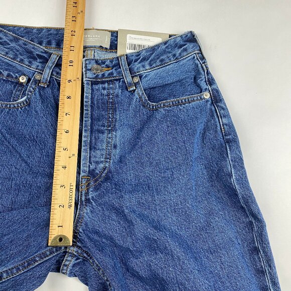 NWT Everlane Jeans Women's Size 27 The Curvy 90's Cheeky Straight Jean Blue - Picture 10 of 13